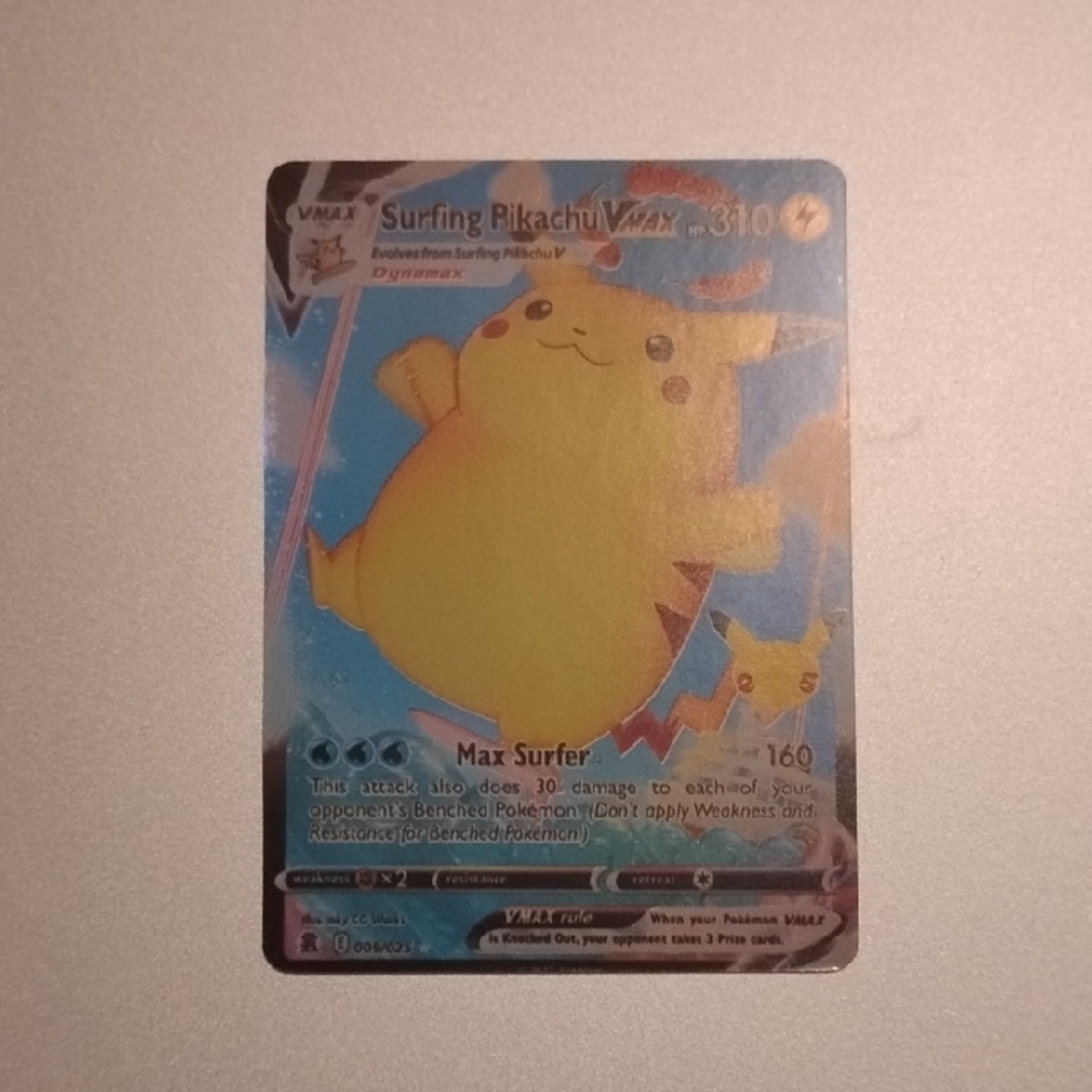 Surfing Pikachu VMAX Pokémon Card